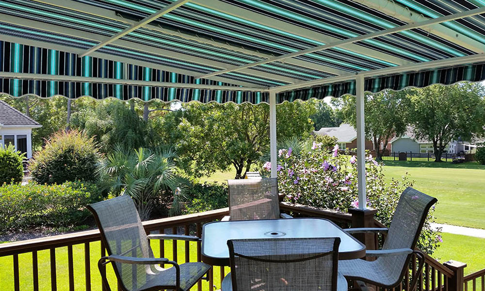 Fabric Awning on Porch